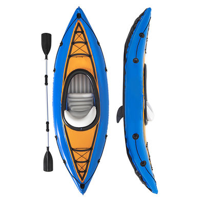 2.75m*0.81m PVC Inflatable Kayak One Man Rowing Fishing Canoe Boat Outdoor
