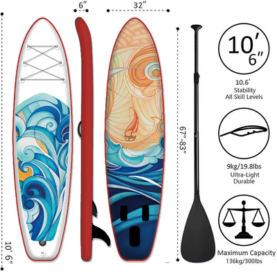 Inflatable Sup Board Standup Paddle Floating Surfboard With Paddle