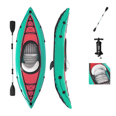 Single Person PVC Drop Stitch Kayak Inflatable Kayak 400 Lb Capacity Canoe